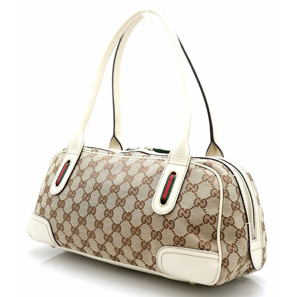 Gucci Tan Khaki Ribbon GG Bag Off-White Line Princy